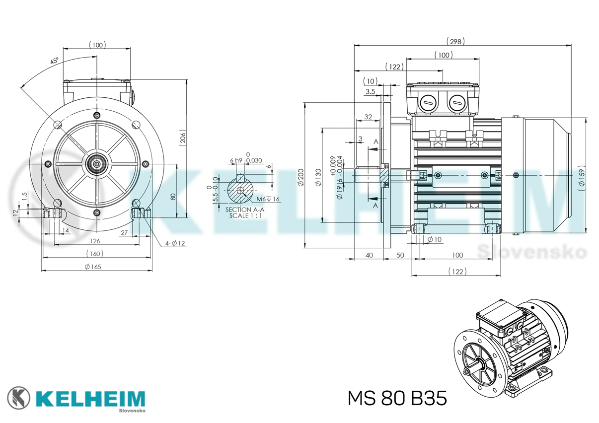 rozměrový výkres MS80B35